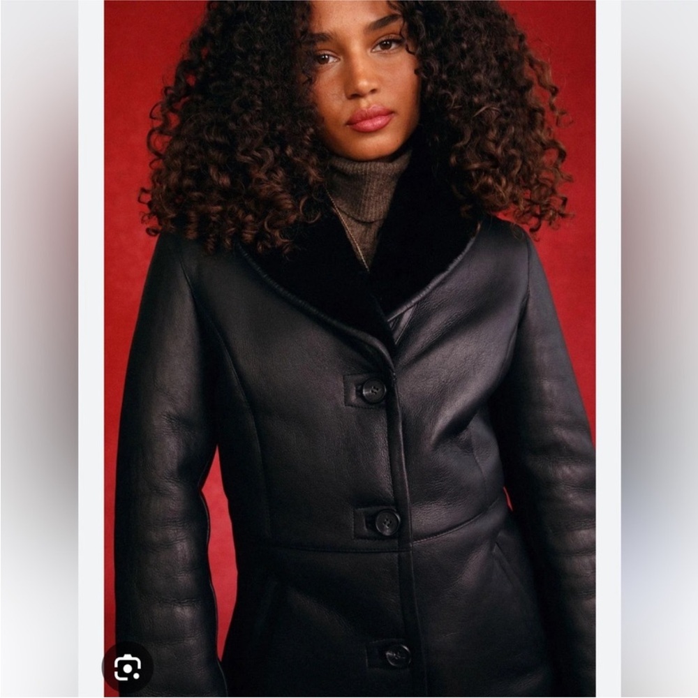 Rouje Black Leather Jacket Salome